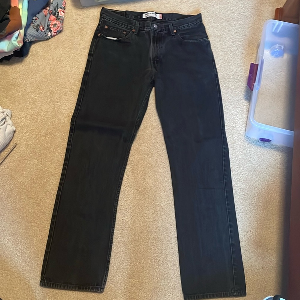 black levi 505s men’s black jeans